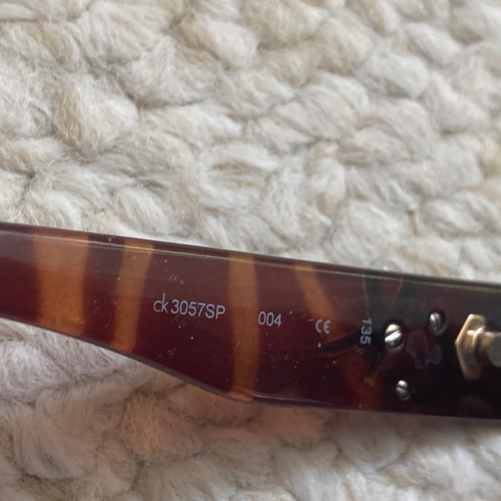 Calvin Klein Rectangular Brown Tortoise Polarized… - image 8